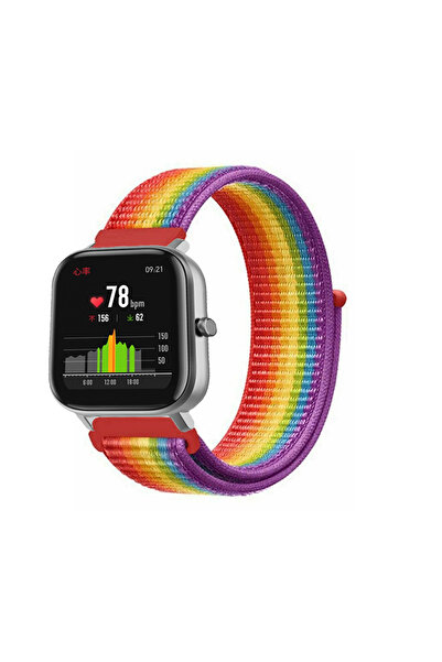 KRETON Amazfit GTS-GTS2-GTS2E-GTS3-GTS4-GTS4 Mini Uyumlu Spor Kumaş Desenli C...