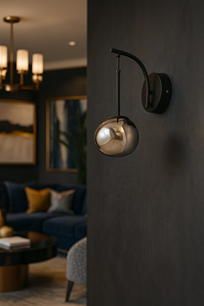 Avizemoda Rainbow Sconce Asymmetrical Chrome Glass Modern Pendant Lamp Sconce for Decorative Lighting - (Gives Soft Light)