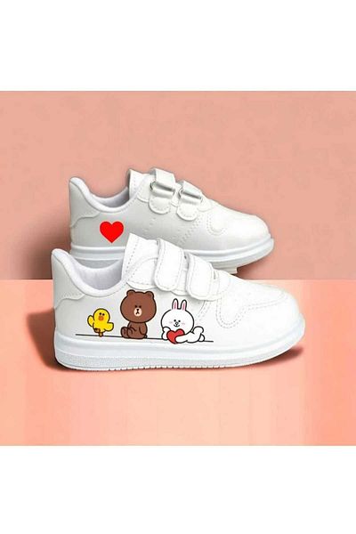 LİASSHOES Pantofi sport pentru copii - pantofi cu imprimeu Heart Teddy Bear