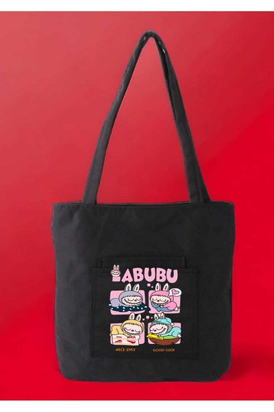 LİASSHOES Geantă de mână pentru fete cu ureche lungă cu imprimeu labub