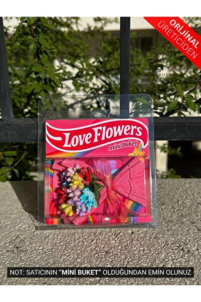 Merit Flower Love Flowers Tasarım Rainbow Çiçek, Koleksiyonluk Çiçek Buketi, Sevgiliye Kalıcı Çiçek Buketi, Hot