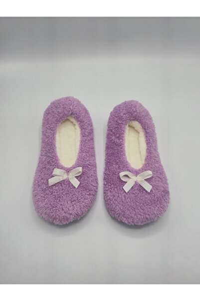 fluffy Booties Women's Slippers - Foldable Bag, Portable Home Ballerinas, Non-Slip No Sound Sole