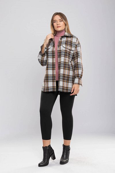 AYHAN 50487 Γυναικείο πουκάμισο Lumberjack με τσέπες λεπτομέρειας