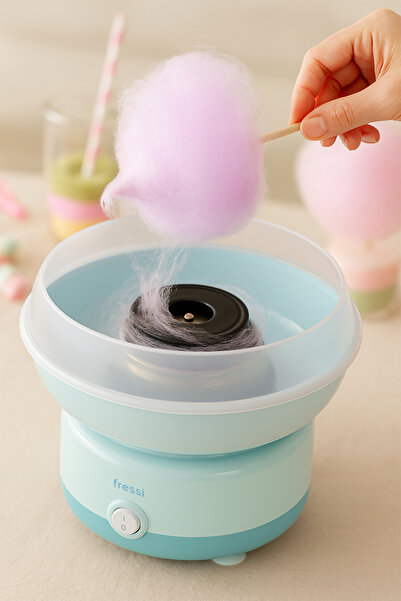 Liçi Pamuk Şeker Makinesi Paslanmaz Çelik Hazneli 500w Fressi Fr-pm01 Cottofun