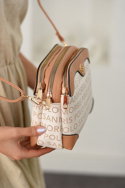 Sanmorris Polo Femei - Crossbody reglabil, geantă de umăr cu 4 compartimente și crossbody