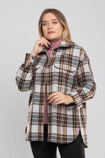AYHAN 50487 Γυναικείο πουκάμισο Lumberjack με τσέπες λεπτομέρειας