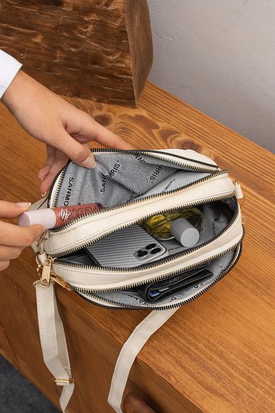 Sanmorris Geantă de umăr cu 4 compartimente și geantă Crossbody pentru femei