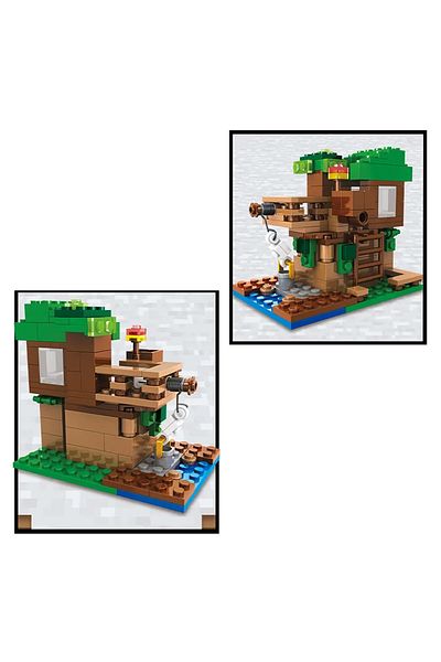 Choice With Figures NO BOX Cartoon Tree House Farm Village Building Block Educational Toy For Kids Gift