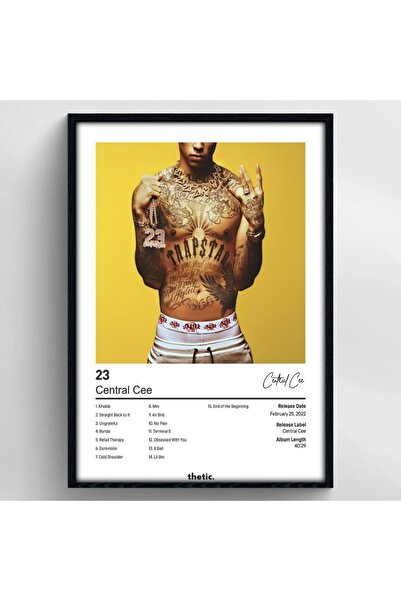 Thetic Central Cee 23 Albüm Koleksiyonu PREMIUM Spotify Çerçeveli Tablo!