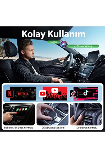 coofbe Kablosuz Apple Car Play Dönüştücü Video Yansıtıcı Youtube Netflix Tiktok Video Yansıtıcı Carp