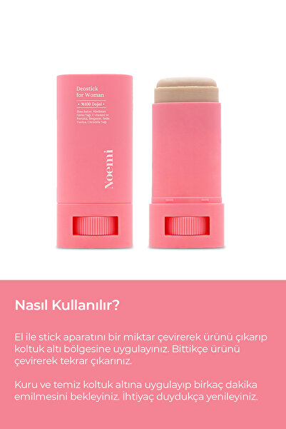 Noemi %100 Doğal Deo Stick / Roll On - Vanilya Kokulu Ve Nemlendirici Etkili - 20ml – Daphne