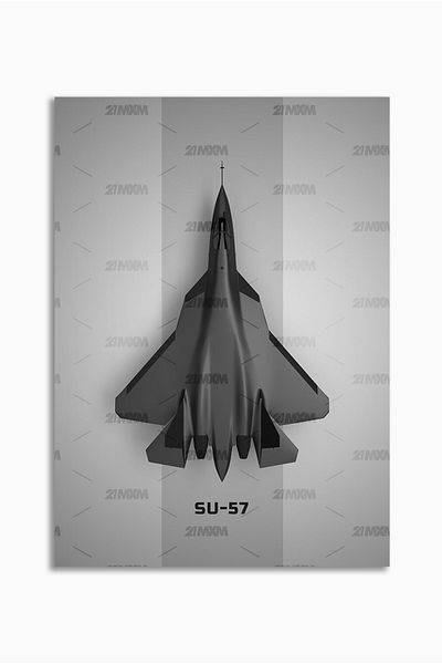 21mxm Frameless Wall Poster, Fighter Jet Top View, Aviation Art, Canvas, 2025 Aviation Collection