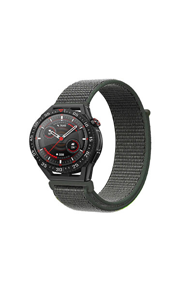 KRETON Huawei Watch Gt3 SE Uyumlu Spor Kumaş Desenli Cırt Cırtlı Kordon Kayış