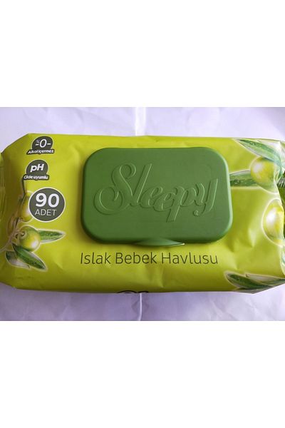 Sleepy Natural Baby Towel with Olive Oil - Wet Design
