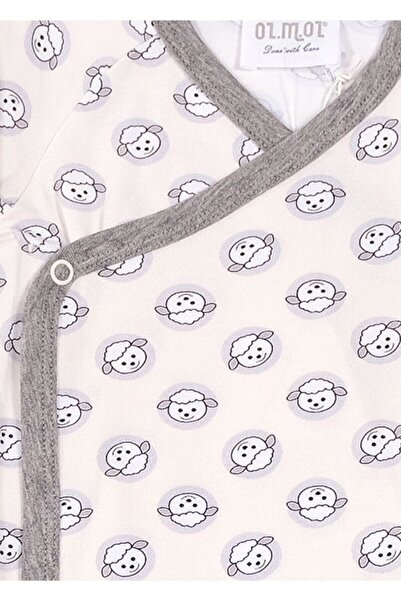 Ozmoz By Mukadder Özden Lamb Printed Organic Unisex Baby Bodysuit