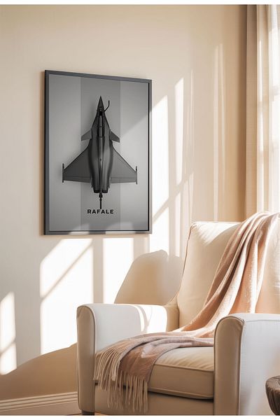21mxm Frameless Wall Poster, Fighter Jet Top View, Aviation Art, Canvas, 2025 Aviation Collection
