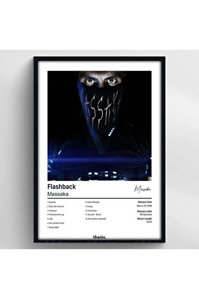 Thetic Massaka Flashback Albüm Koleksiyonu PREMIUM Spotify Çerçeveli Tablo