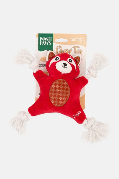 Posh Paws Woodland Knotted Limbsred Dog Chew Toy, Red
