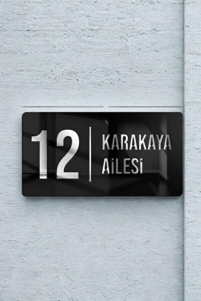 Aras Vizyon Tasarım Kişiye Özel Pleksi Kapı İsimliği ve Numarası