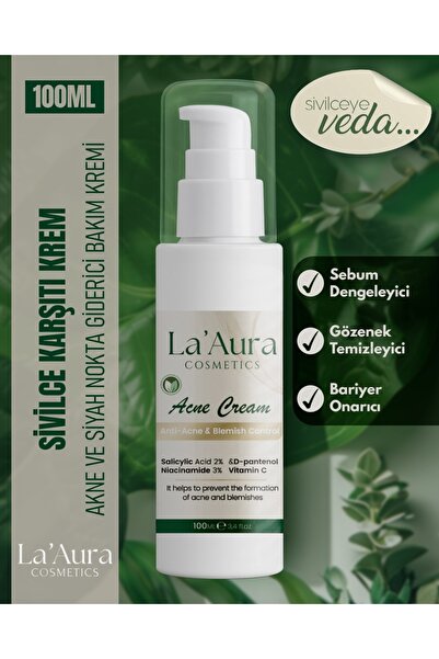 La'Aura Siyah Nokta Ve Temizleyici Krem – Salisilik Asit C Vit. Niacinamide –...