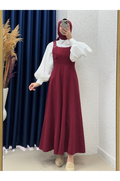 MİHRA STORE Celia Sülfür Gabardin Jile-BN4289 Bordo
