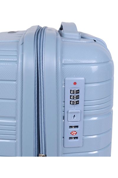 Generic W.o.k 20" Lightweight-compact Hard Shell Travel Trolley-polypropylene, Number Lock –(BLUE)