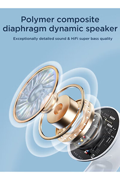 Primo Plus JR-T03S Plus Bluetooth 5.1 TWS Half In-Ear Earphones Wireless Earbuds White