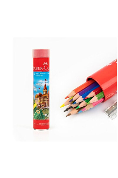 Faber Castell Faber 12 Renk Metal Tüp Kuru Boya Kalemi 116512