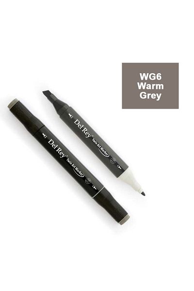 Pebeo Del Rey Twin Marker Wg6 - Double Ended, Gray Fine Graphic Pen