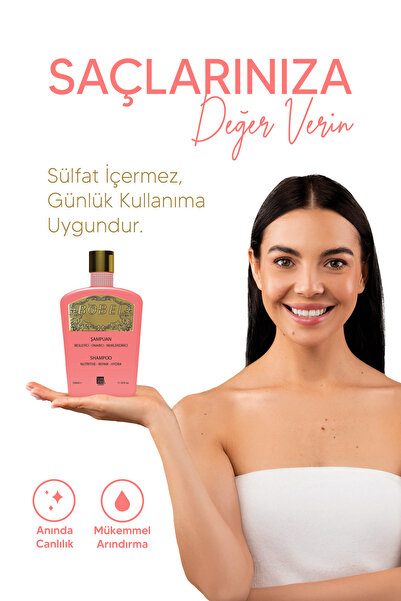 Bobel Besleyici Onarıcı Ve Nemlendirici Vegan Keratin Kolajen Şampuan 330 ml
