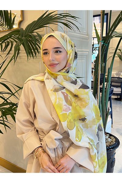 Mira İpek Retro Patterned Cotton Shawl Romantic Series