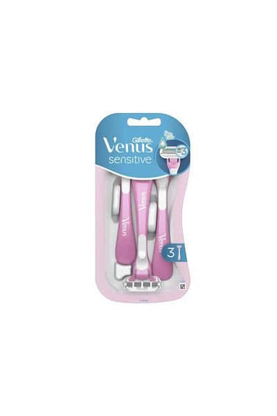 Gillette Venus Sensitive 3 Blade 2 Razor 9167 --- Gillette Venus Sensitive Skin Razor 3 Blades 3 Pieces 9167