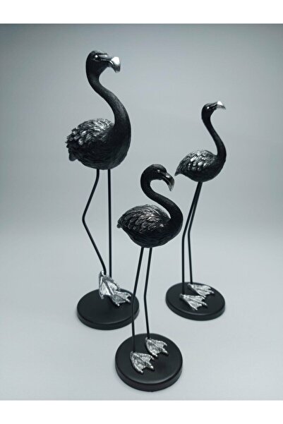 TEVFİK GÜNDAY DEKORASYON Günday 3'lü Flamingo Gümüş