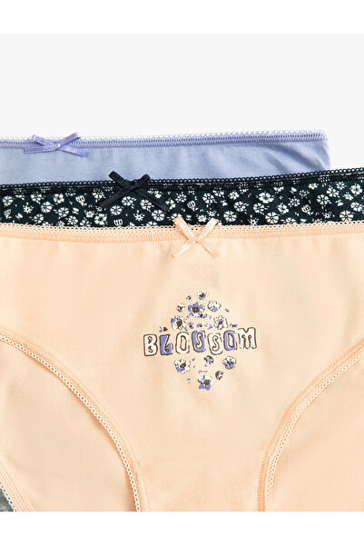 Koton Бавовняний короткий культовий комплект з 3-х частин з принтом на банті