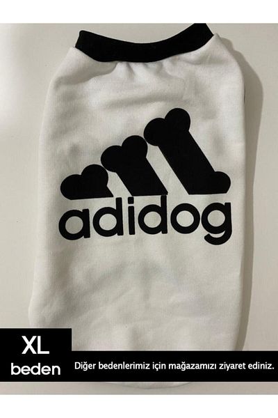 Monopetz New Season Polar Cat and Dog Outfit - White Adidog - Size Xl