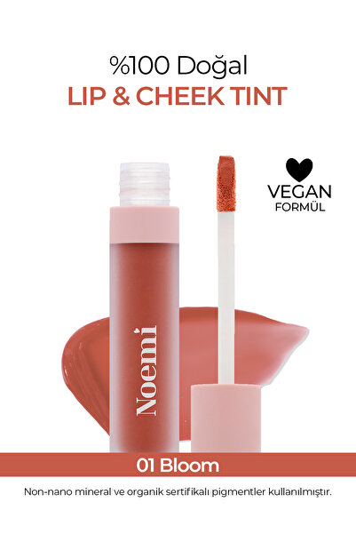Noemi Lip & Cheek / Tint - Argan Yağı Özlü, Besleyici Özellik - 01 Bloom
