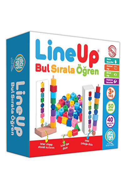 Circle Toys Line Up ipe Ve Çubuğa Boncuk Ve Şekil Dizme Oyunu