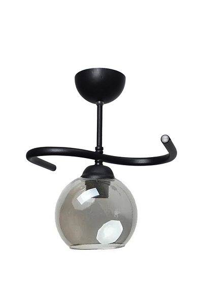 Modavize Fuji Living Room Black Smoked Single Chandelier - Kitchen Bedroom Hall
