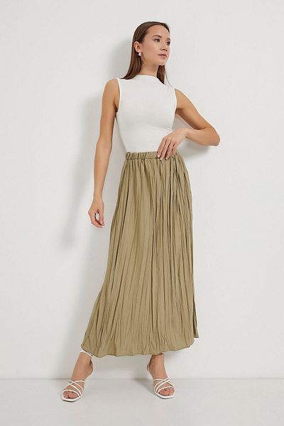 Arma Life Armalıfe 25073 Maxi Women's Skirt with Kraş Detail and Elastic Waist
