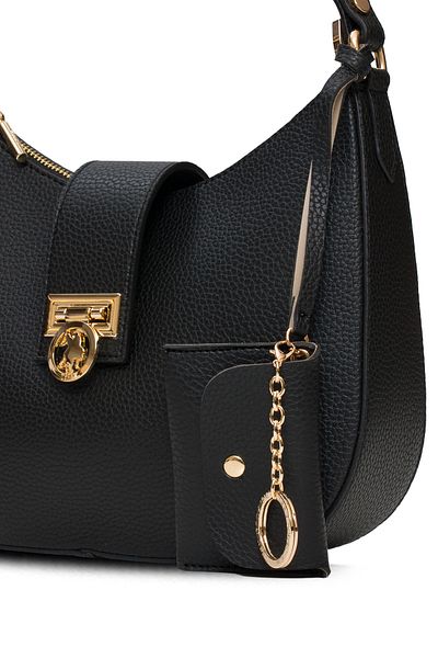 U.S. Polo Assn. Geantă neagră de umăr pentru femei Us25546