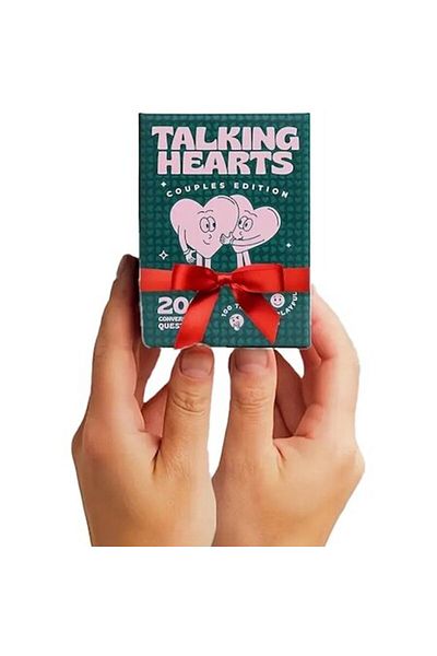miraza Talking Hearts Couples Conversation Game, 200 Questions, 2 Wild Cards, Discover New Sides