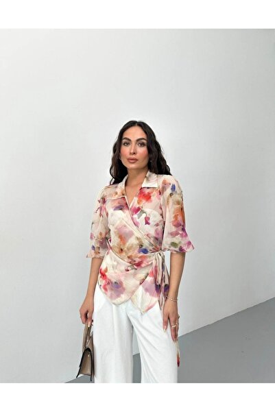 viyan butik بلوزة شيفون زهرية
