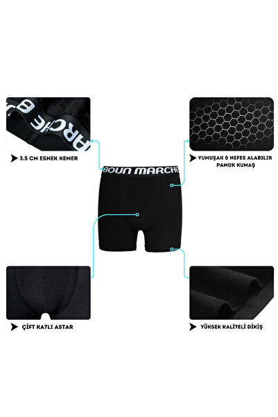 BOUN MARCHE Ανδρικά Boxer Lycra Premium Κουτί 6 τεμαχίων SHELBY