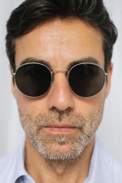 Bilge Karga Men's Sunglasses - Palmiro Silver Green