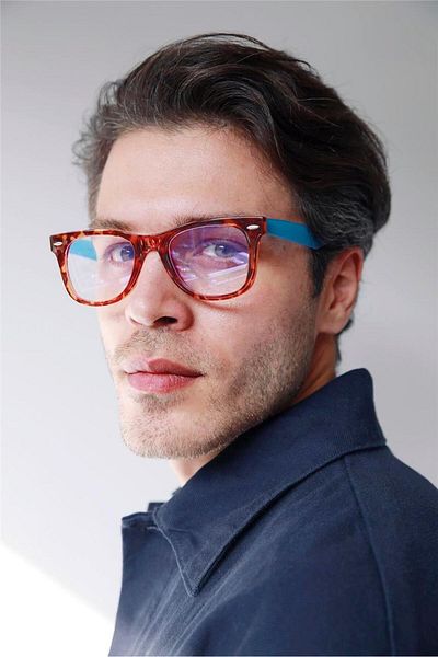 Bilge Karga Jack Leopard Blue Men's Blue Light Protective Glasses