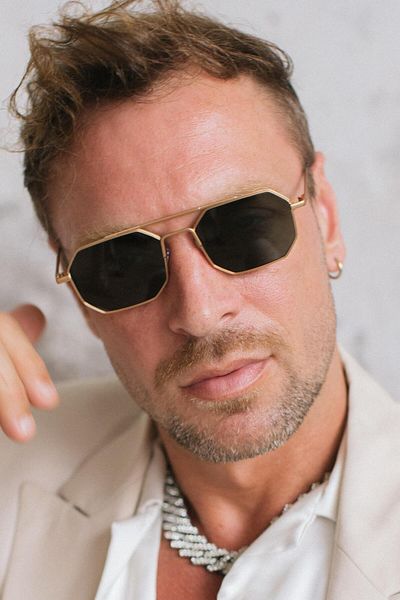 Bilge Karga Men's Sunglasses Viva Gold Green