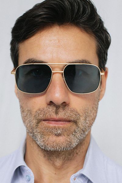 Bilge Karga Gregor Gold Blue Men's Sunglasses