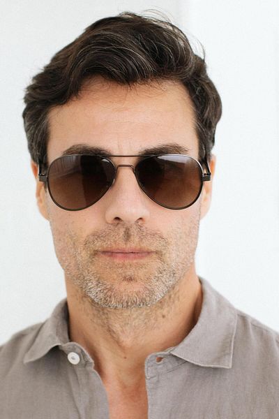 Bilge Karga Ethan Black Brown Gradient Men's Sunglasses