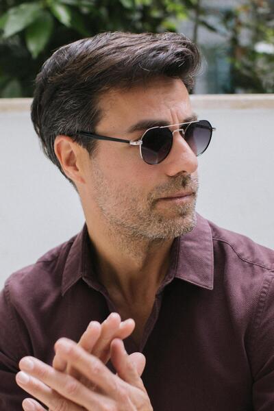 Bilge Karga Men's Sunglasses - Sakarca Black Silver Black Gradient