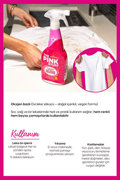 ThePinkStuff The Pink Stuff Mucizevi Oxi Leke Çıkarıcı Sprey 500 ml
